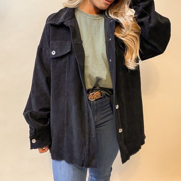 Black Corduroy Jacket - Picture 1 of 3